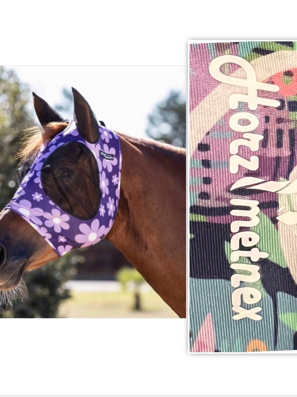 Horz Metnex Riding Red Horse Fly Mask